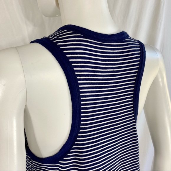 American Eagle aerie Real Soft Navy Blue & White Striped Tank - Picture 4 of 7